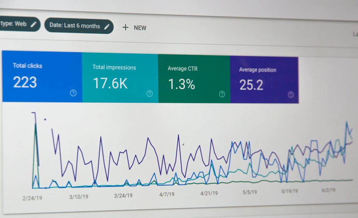 Campaign dashboard on a screen